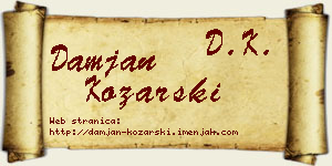 Damjan Kozarski vizit kartica